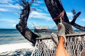 Relax on hammock paradise zanzibar beach lobby bar
