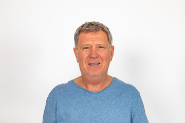 Obraz premium attractive mature man isolated on white