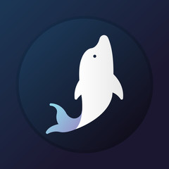 Dolphin icon vector for logo