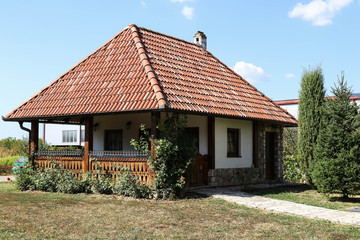 Fototapeta na wymiar Small European private house