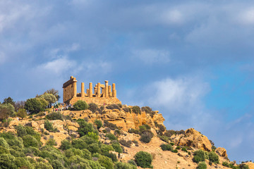 Fototapeta premium Valley of the Temples (Valle dei Templi) - valley of an ancient Greek Temple ruins built in the 5th century BC, Agrigento, Sicily, Italy.