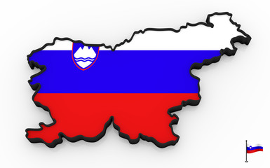 Obraz premium Slovenia high detailed 3D map