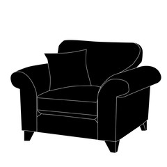 silhouette armchair, icon