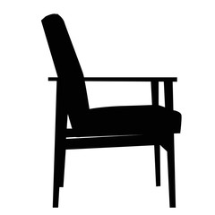 vector, isolated silhouette chair