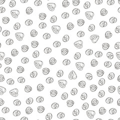 Moringa. Seed. Background, wallpaper, seamless. Sketch. Monochrome