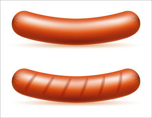 sausages meat stock vector illustration isolated on white background
