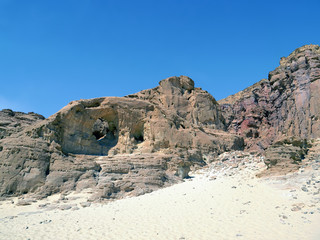 Mountains in Timna National Park, located at south of Israel in Negev Desert.