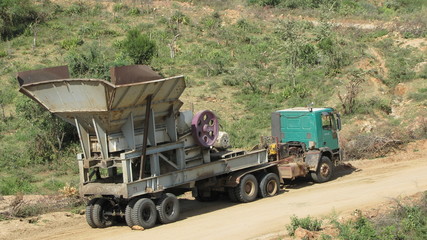 Obraz premium LKW Panne in Afrika ein echtes Problem
