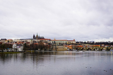 Fototapeta na wymiar Prague bridge view