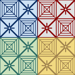 Japanese Cross Square Pattern