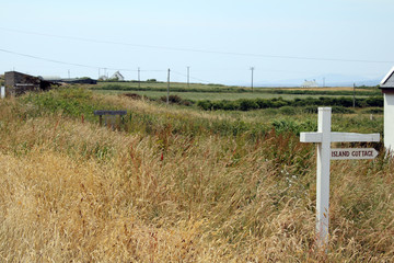 Balanced rocks on a rocky beach