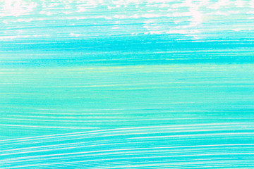 Abstract cyan hand painted background