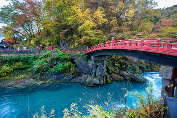 The Shinkyo Bridge (sacred bridge) is one of Japan's three finest bridges, locate in Nikko Prefecture, Japan
