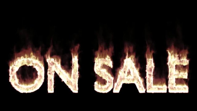 Animated burning or engulf in flames all caps text on sale. Fire has transparency and isolated and easy to loop. Black background, mask included.