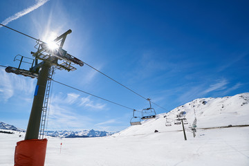 Baqueira Beret in Lerida Catalonia ski spot resort in Aran Valley