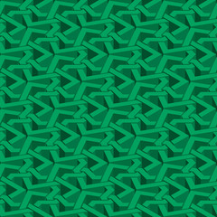 Isometric seamless pattern. Abstract illusory endless ornament texture. Fashion geometric background for web or printing design. Swatch is attached.