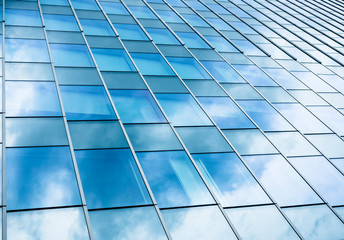 Glass Facade Architecture details Modern Building Exterior Sky Reflection
