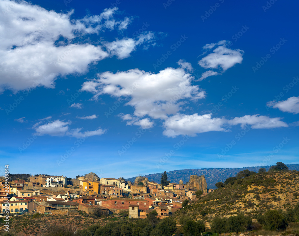 Sticker Estada village in Huesca Aragon of Spain