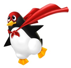 super pinguino - obrazy, fototapety, plakaty