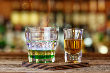 Club cocktail on the bar