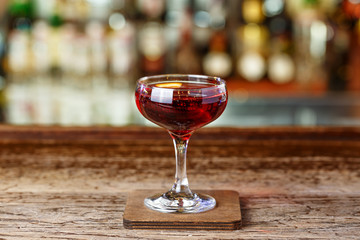  Manhattan cocktail on the bar