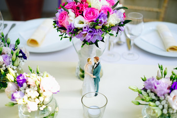 wedding decoration with flowers