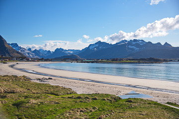 SUmmer on Lofoten islands in Norway 