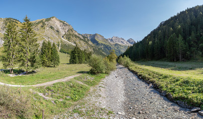 Fototapeta na wymiar View at Oytal-Valley with Alps Panorama / Bavaria