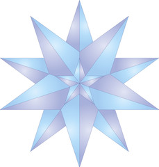 Vector star shaped geometric logo