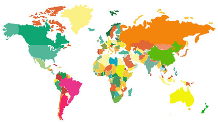 Fototapeta premium The world map.