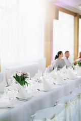 wedding table with guests