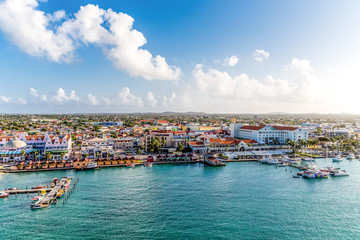 Oranjestad, Aruba Marina - obrazy, fototapety, plakaty