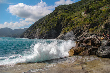 Wave breaking in wall