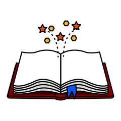 Open Blank Book illustration