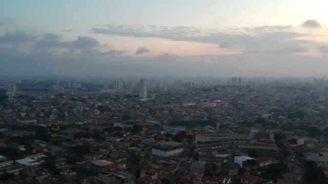 drone video aereo da cidade