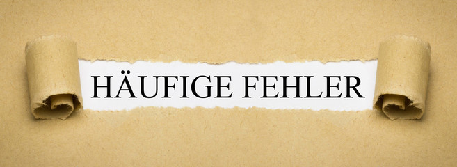 Häufige Fehler