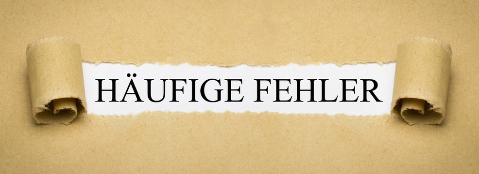 H&auml;ufige Fehler