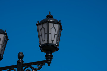 Fototapeta na wymiar Old street lamp in Moscow, Russia