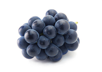 Plump Kyoho grapes (giant mountain grapes) isolated on white.