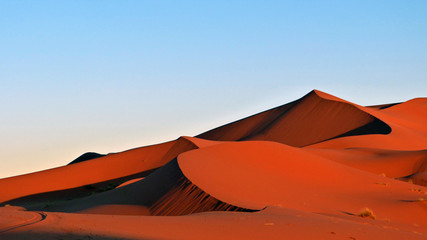Fototapeta na wymiar Red desert at sunset