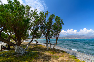 stony coast on Crete, Greece