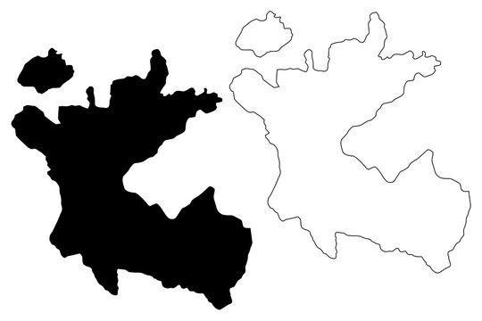 Dadra and Nagar Haveli (States and union territories of India, Federated states, Republic of India) map vector illustration, scribble sketch Dadra and Nagar Haveli (DNH) map
