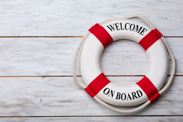 Welcome Onboard Text On Lifebuoy