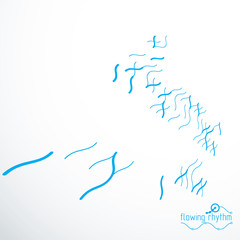 Futuristic abstract vector technology background. Abstract wavy lines pattern, art graphic illustration.