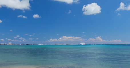 Fototapeta na wymiar Seascape and sky in ishigaki island