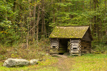 Corn crib and barn