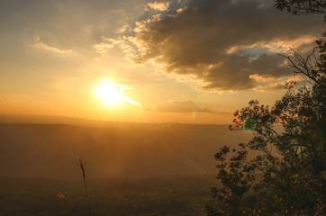 Tourism in the wild at Phu Kradueng, Thailand.