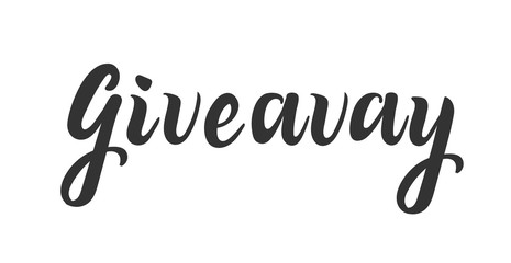 Fototapeta premium giveaway lettering for social media and blog. Give away