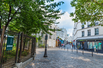 Abesses square in Montmartre neighborhood