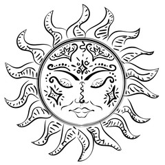 Tattoo sleeping sun